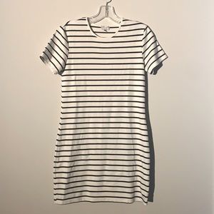 Tobi black + white striped t-shirt dress